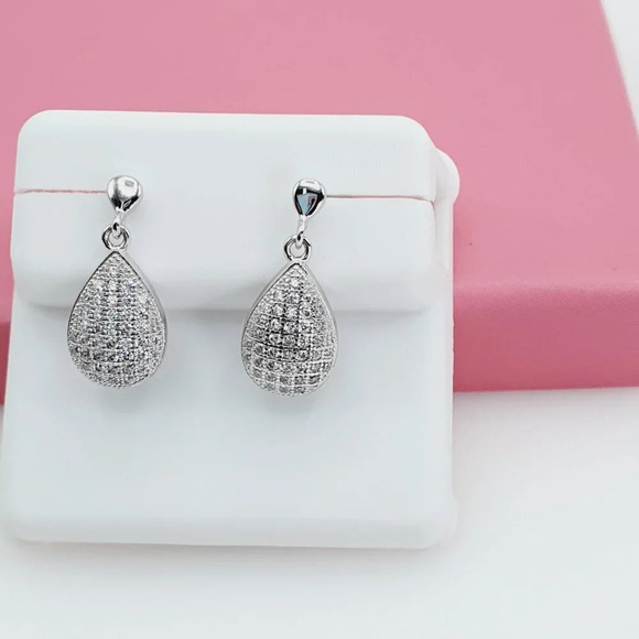 - "925 Sterling Silver Cubic Zirconia Earrings, U19254682 - Picture 3 of 11